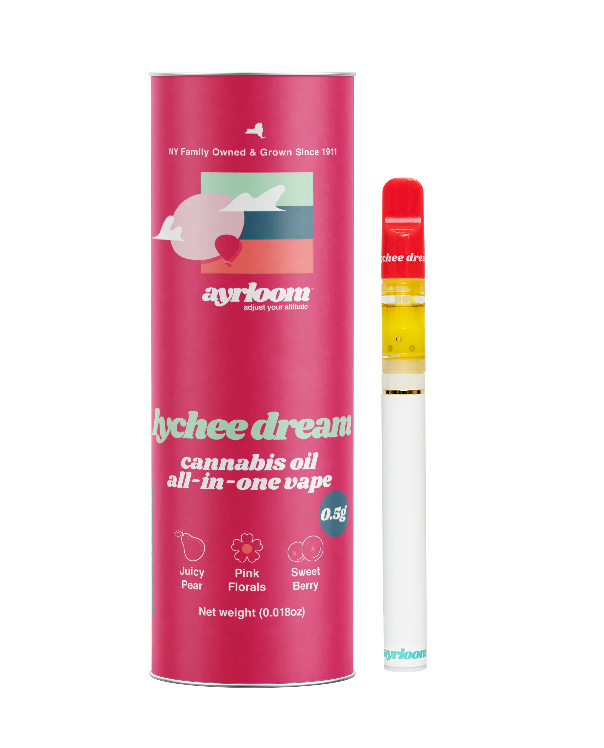 Photograph of Product: Ayrloom AU- Vape 0.5g AIO - Lychee Dream