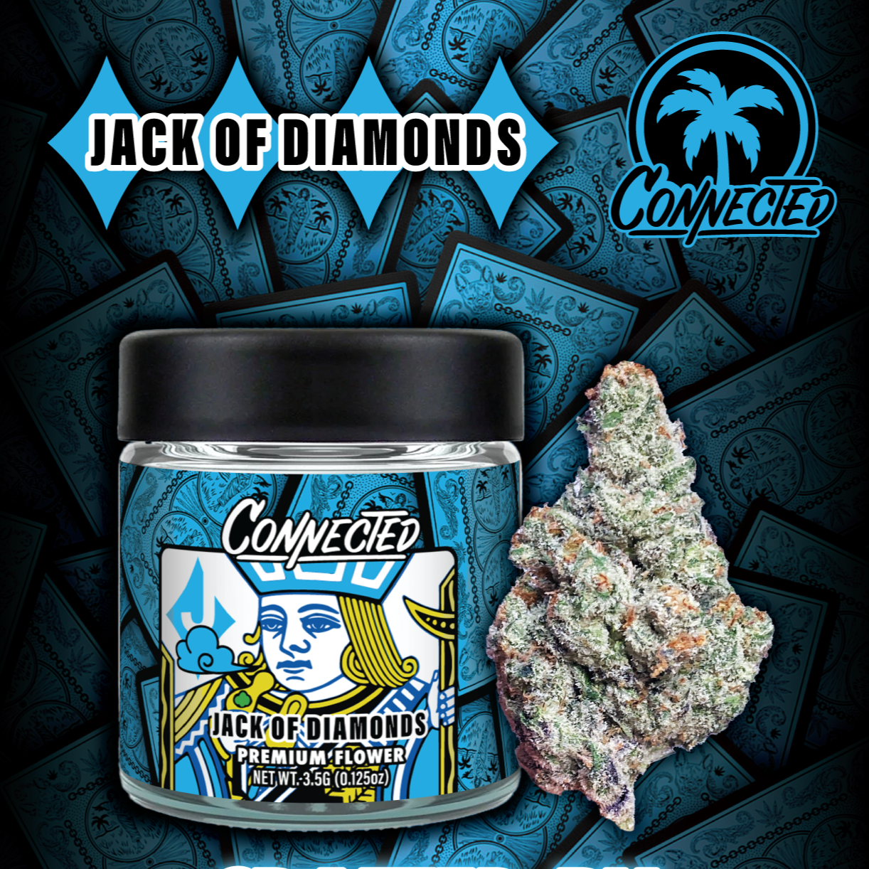 Photograph of product: Connected Flower - Jack of Diamonds 3.5 g