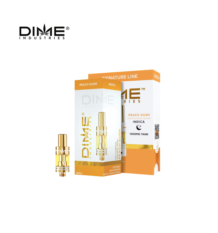 Photograph of product: PEACH KUSH 1G SIGNATURE LINE CARTRIDGE