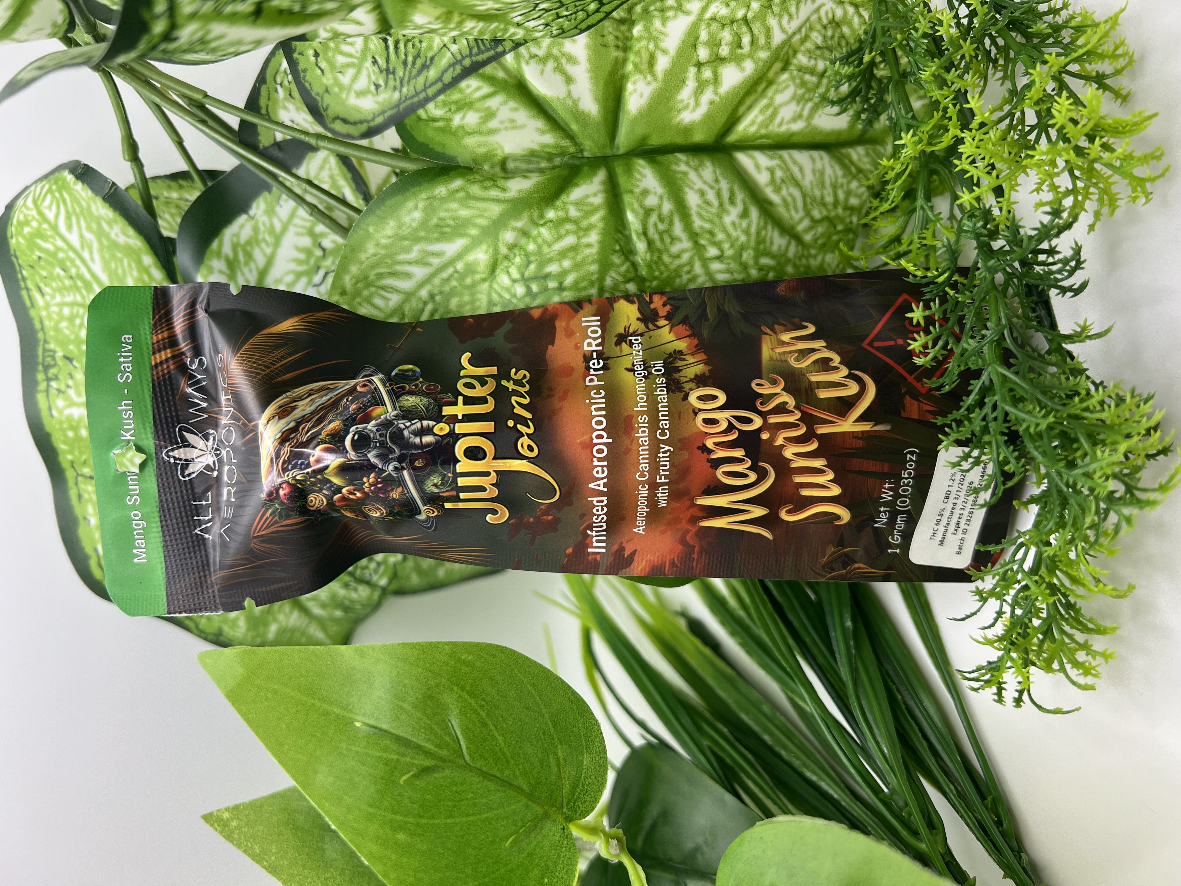 Photograph of product: All Ways Aeroponics - Mango Sunrise - Infused Preroll - 1g