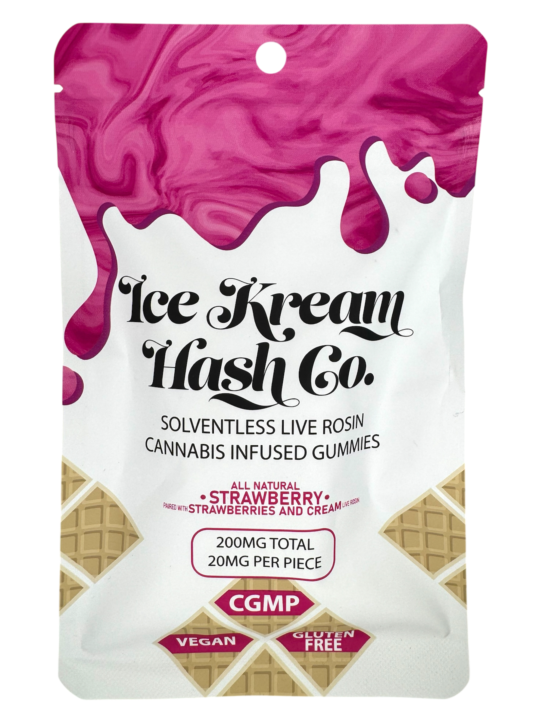 Photograph of Product: 200mg Strawberry Rosin Gummies