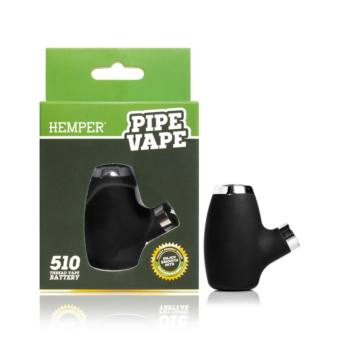 Photograph of product: Hemper | Pipe Vape | 510 Thread Battery | Black