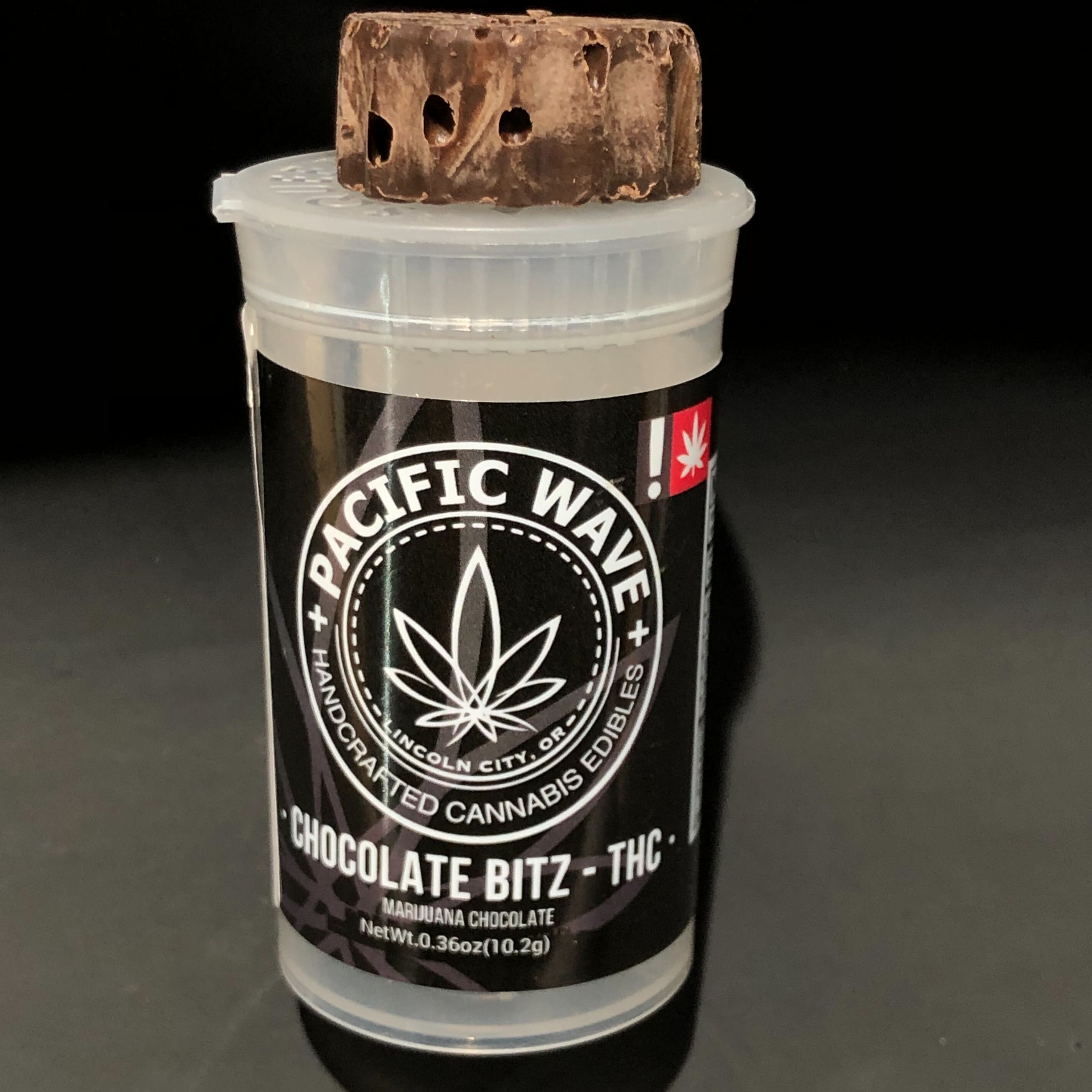 Photograph of product: Pacific Wave Chocolate Bitz 1pc Dark Chocolate Raspberry