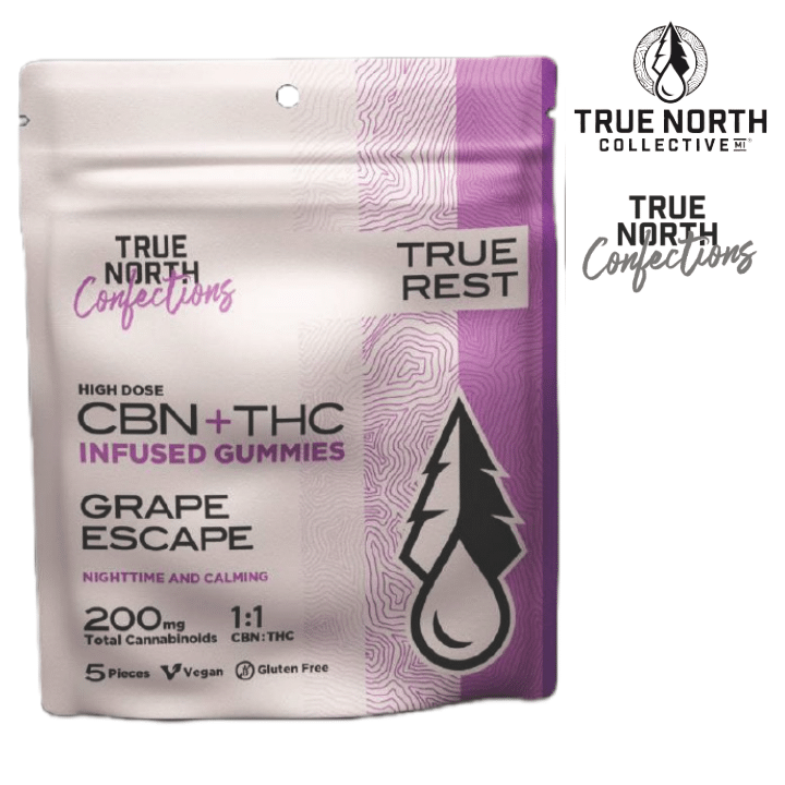 Photograph of product: True North Grape Escape True Rest Gummies 100mg TH-oui | 100mg CBN