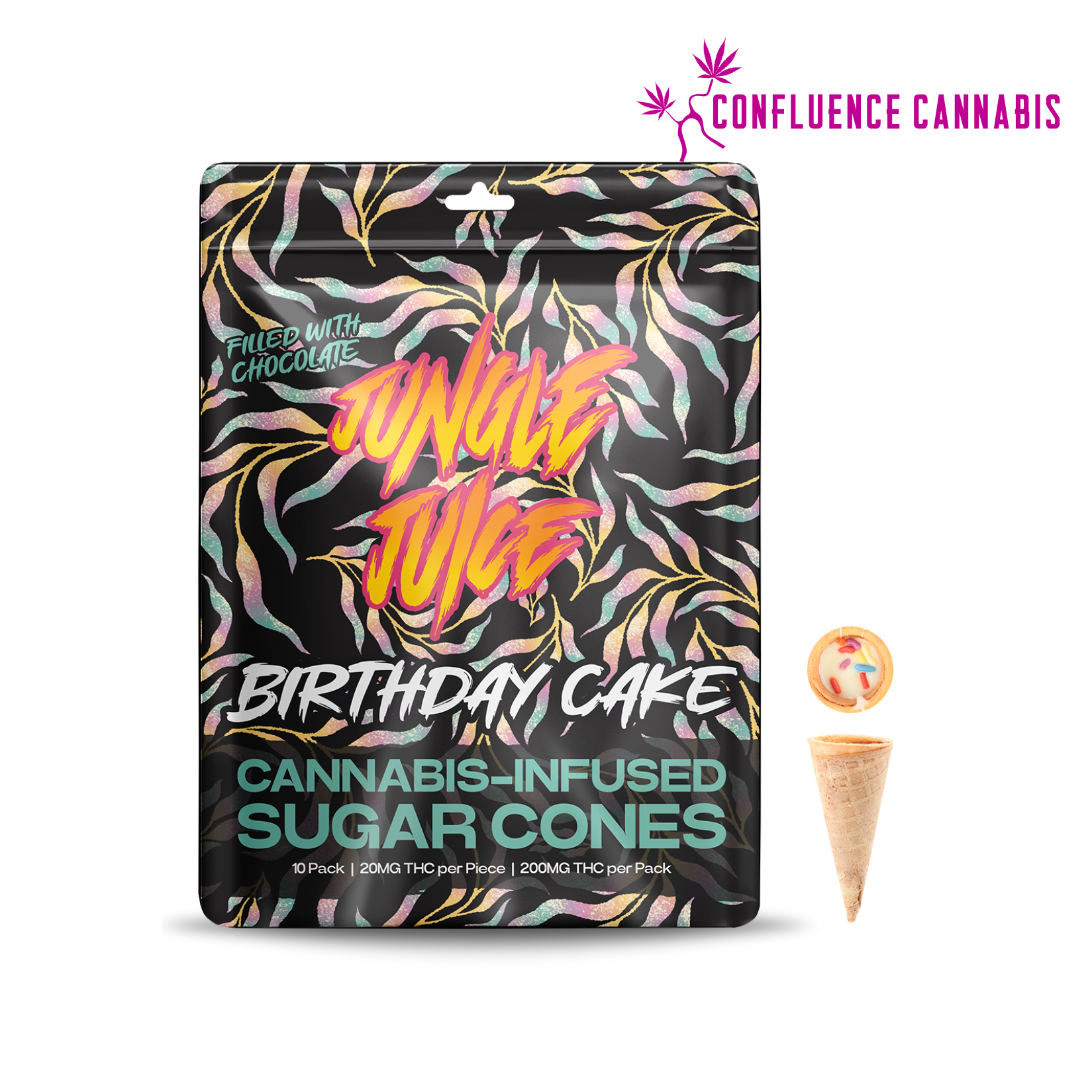 Photograph of product: Birthday Cake Sugar Cones