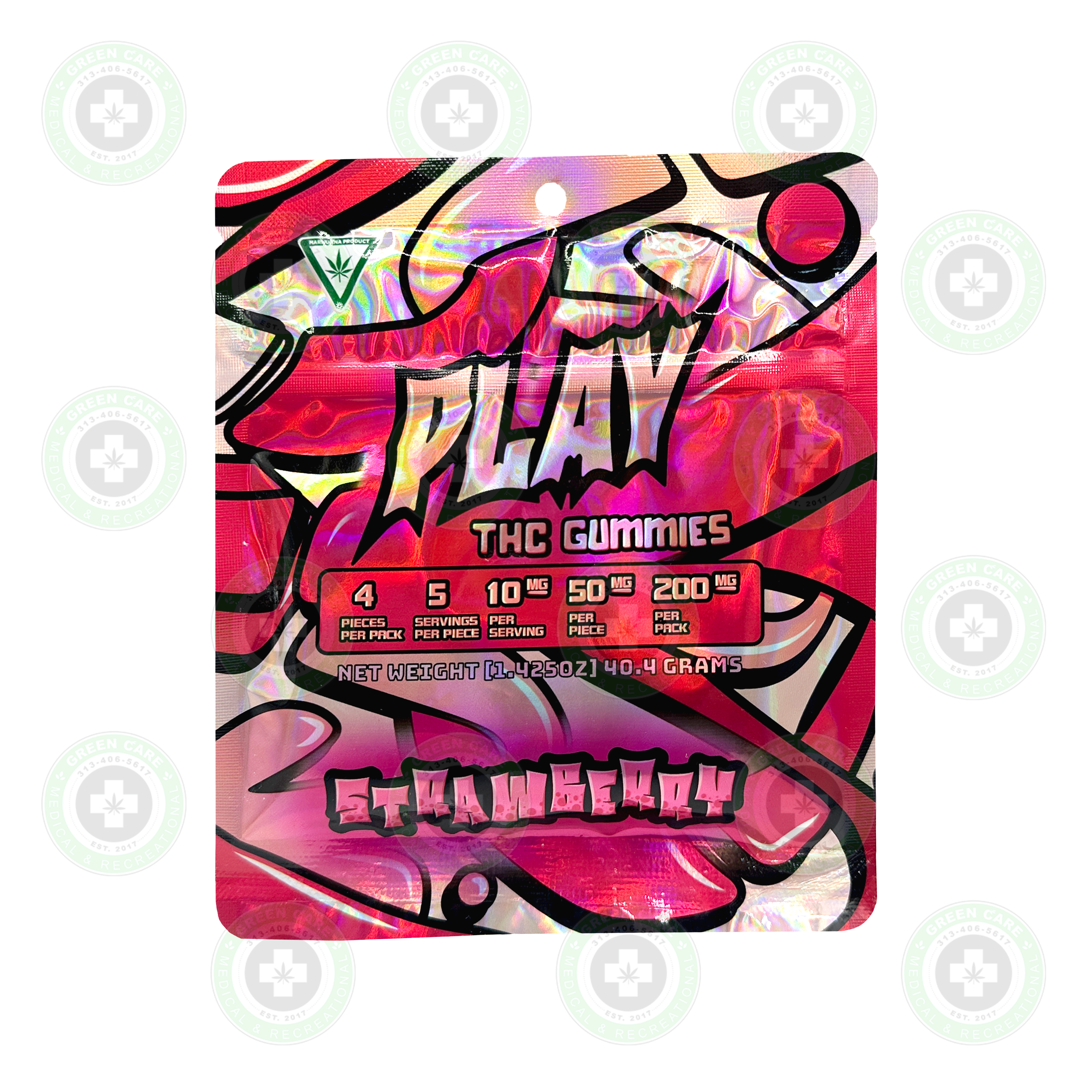 Photograph of product: Play - Strawberry Gummies 200mg