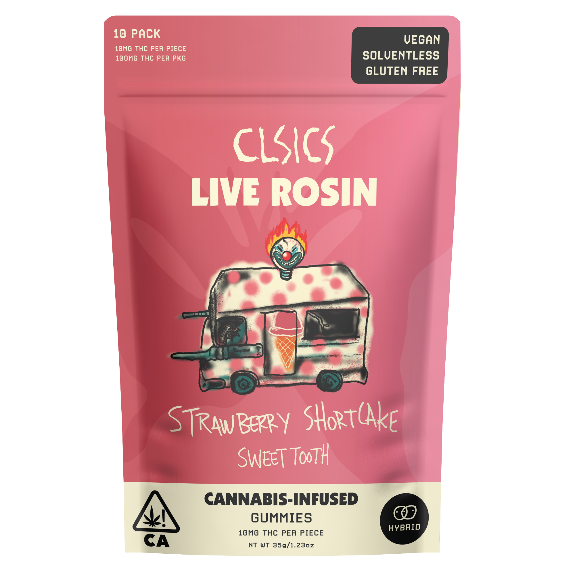 Photograph of product: CLSICS Sweet Tooth Strawberry Live Rosin Gummies