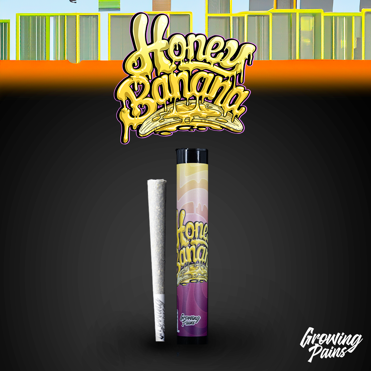 Photograph of product: Growing Pains - Honey Banana Pre-Roll 1g
