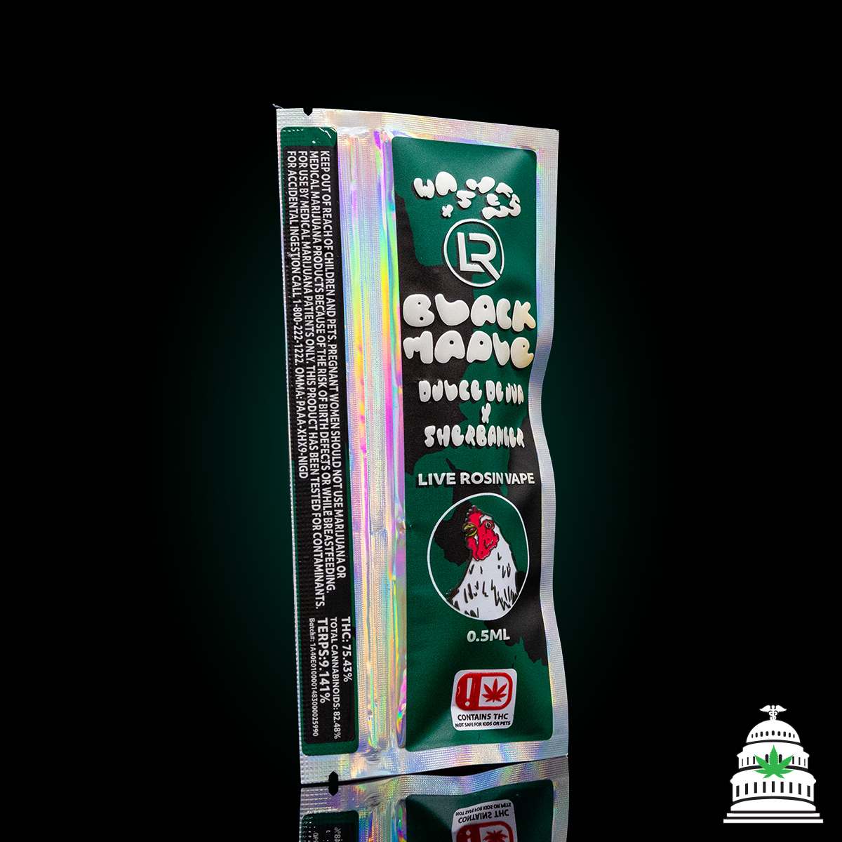 Photograph of product: Black Maple - Washers Rosin Disposable