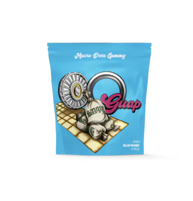 Photograph of product: Savvy Guap 100mg Gummies Blue Magic