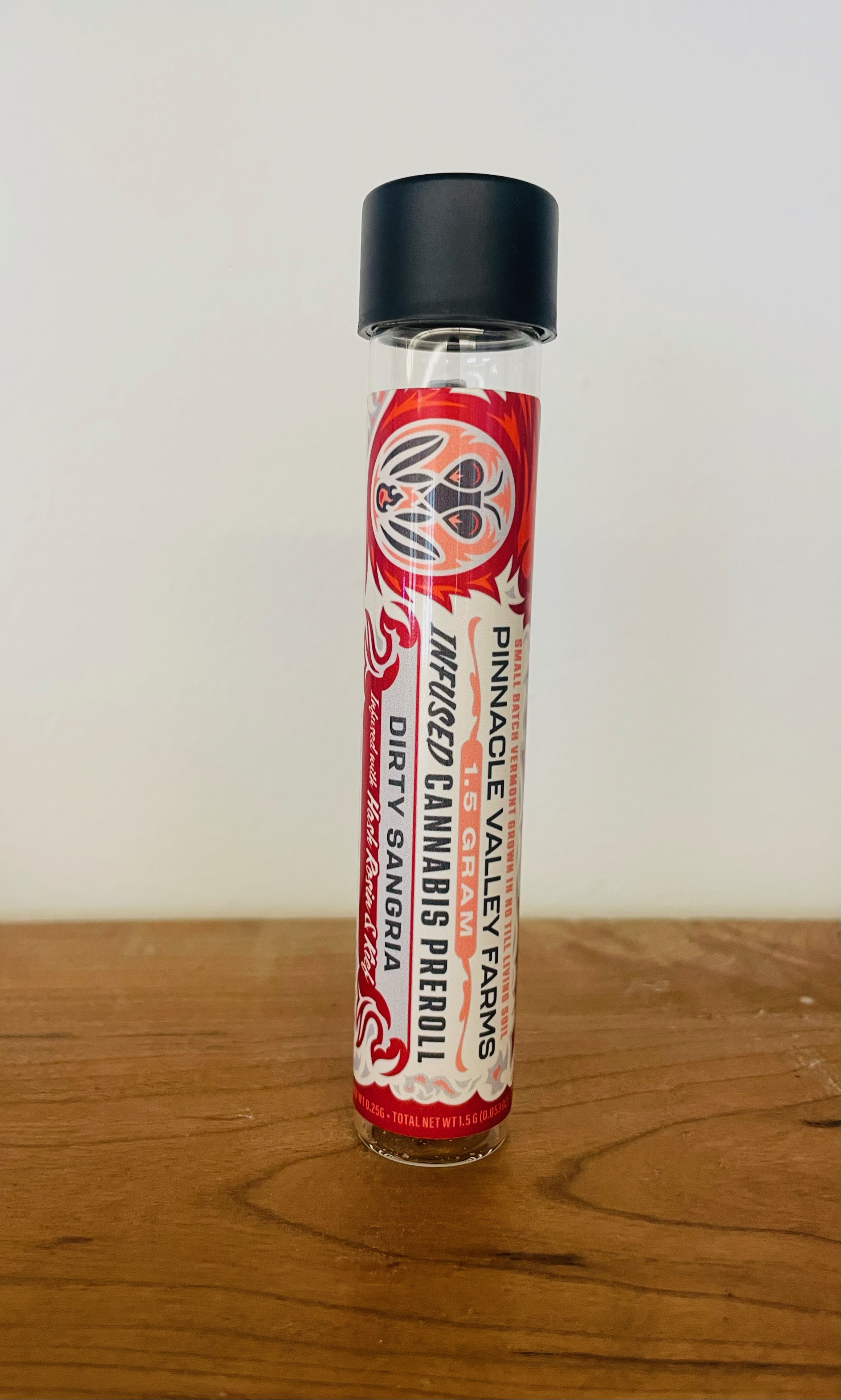 Photograph of product: Pinnacle Valley Farms | Dirty Sangria | Infused Preroll | 1.5 g | 46.27% TH-oui
