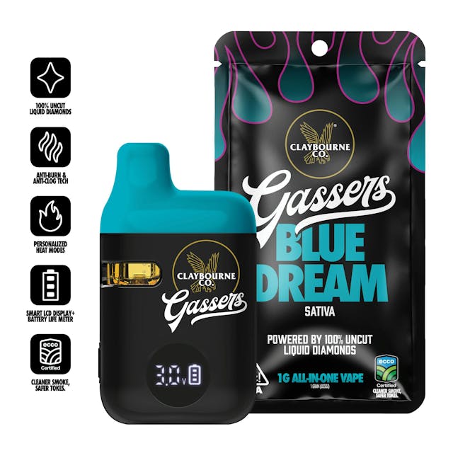 Photograph of product: Blue Dream 1g AIO Gassers Liquid Diamonds Vape - 