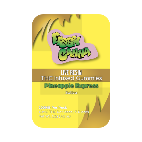 Photograph of Product: Fresh Canna 200mg Live Resin Gummies Pineapple Express