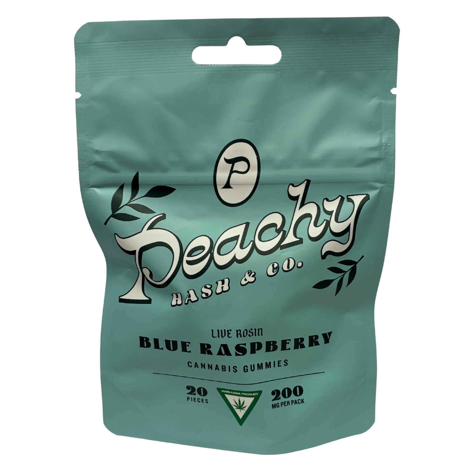 Photograph of product: Peachy au chocolat Co | Blue Raspberry | 200mg Live Rosin Gummies