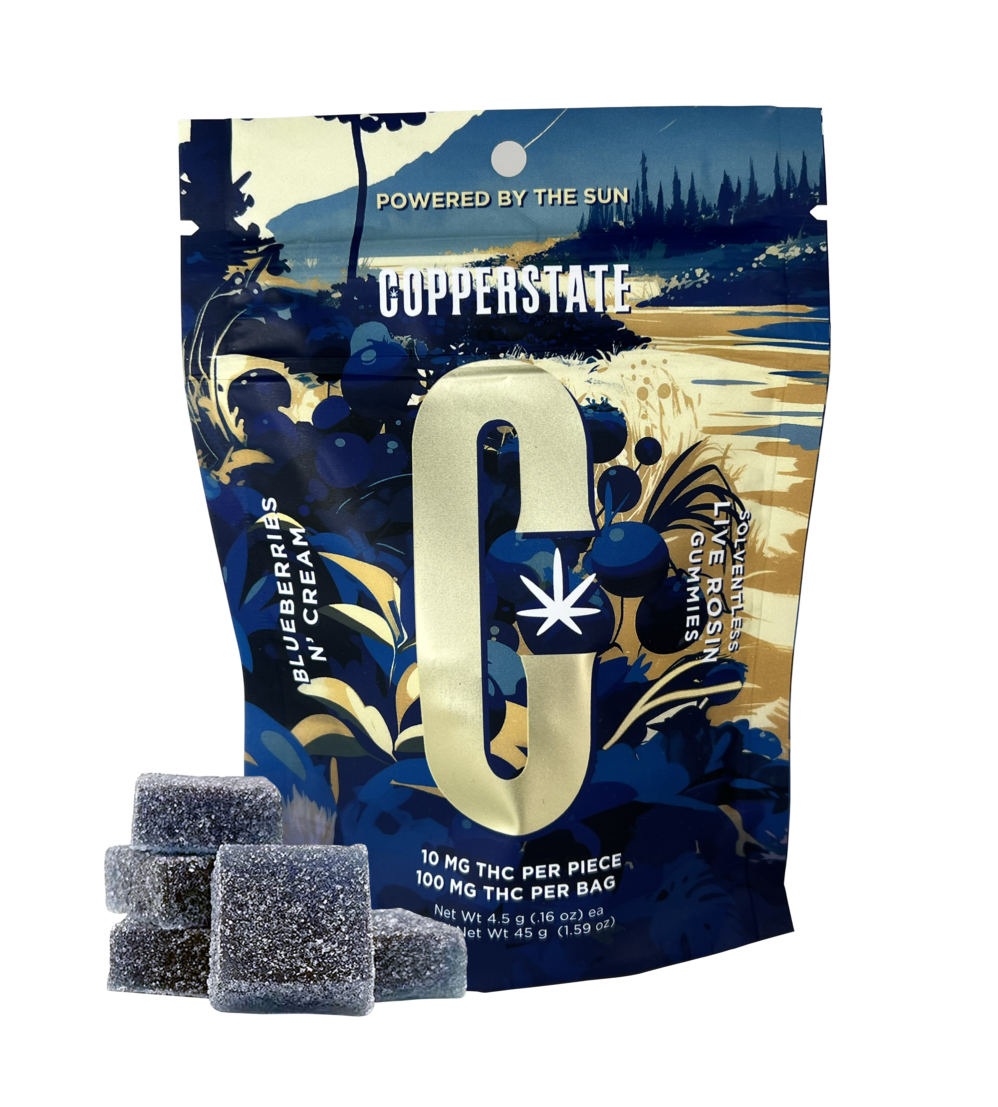 Photograph of product: Blueberries N Cream Live Rosin Gummies