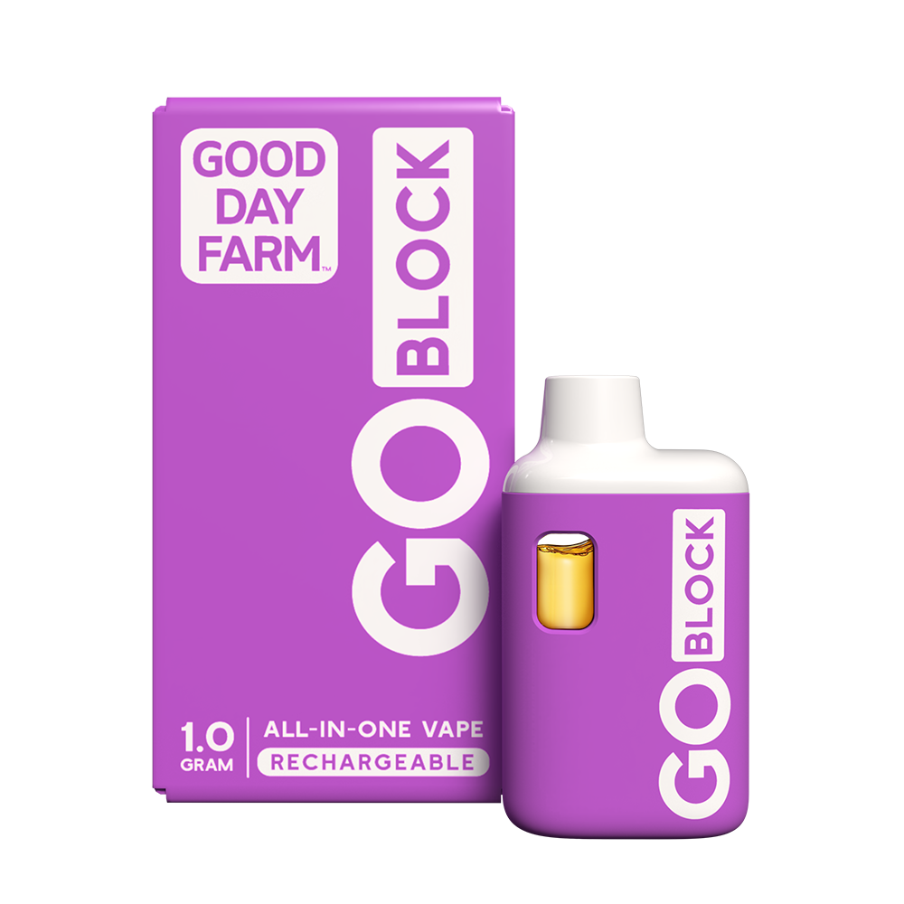 Photograph of Product: GDF: GO Block Vape | Grape Soda | All-In-One | 1g