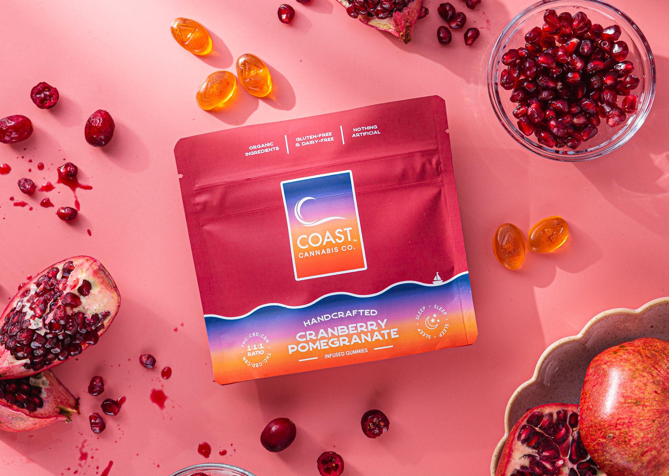 Photograph of product: Gummies | Cranberry Pomegranate 1:1:1 | 20pk