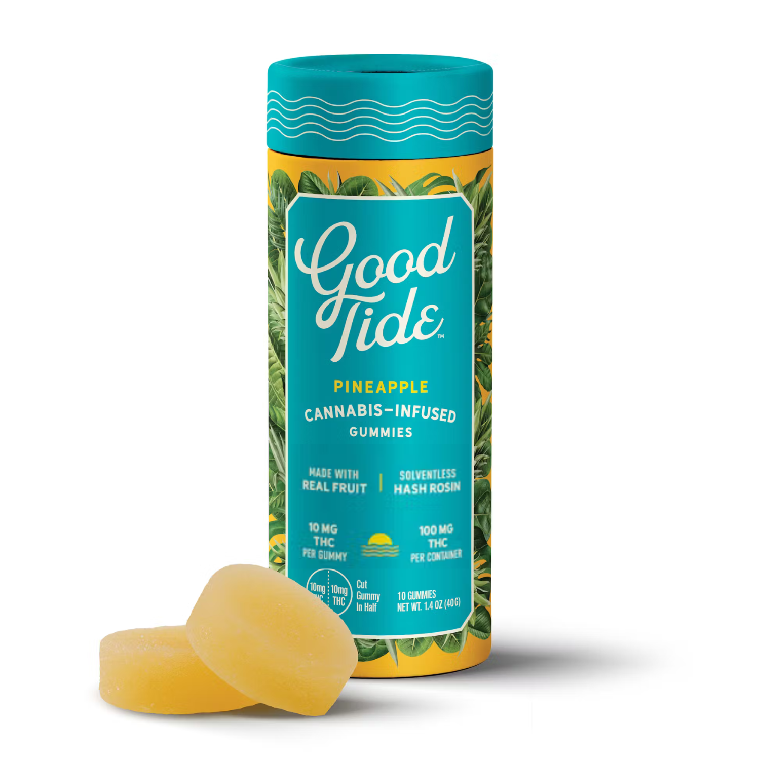 Photograph of product: GOOD TIDE SOLVENTLESS GUMMIES - PINEAPPLE
