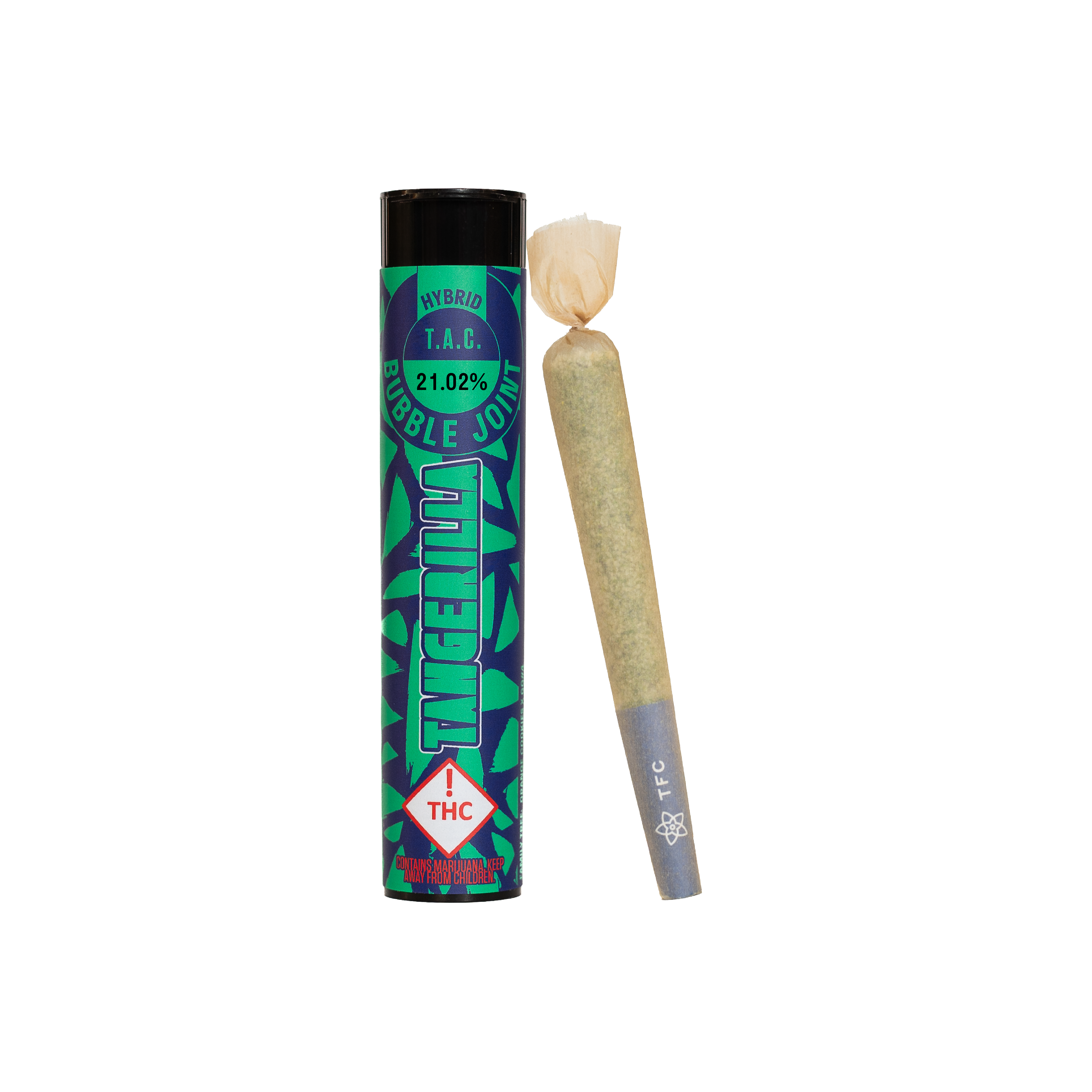 Photograph of product: The Flower Collective - Tangerilla (H) - 1g Bubble Joint