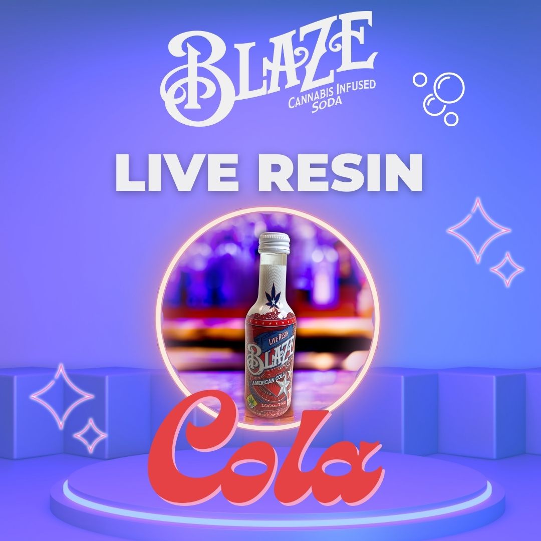 Photograph of product: Evergreen Herbal - Blaze Soda - Cola Live Resin Soda 100mg