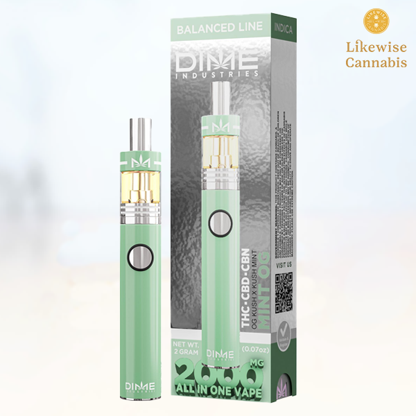 Photograph of Product: 2G MINT OG 1:1:1 THC:CBD:CBN DISPOSABLE
