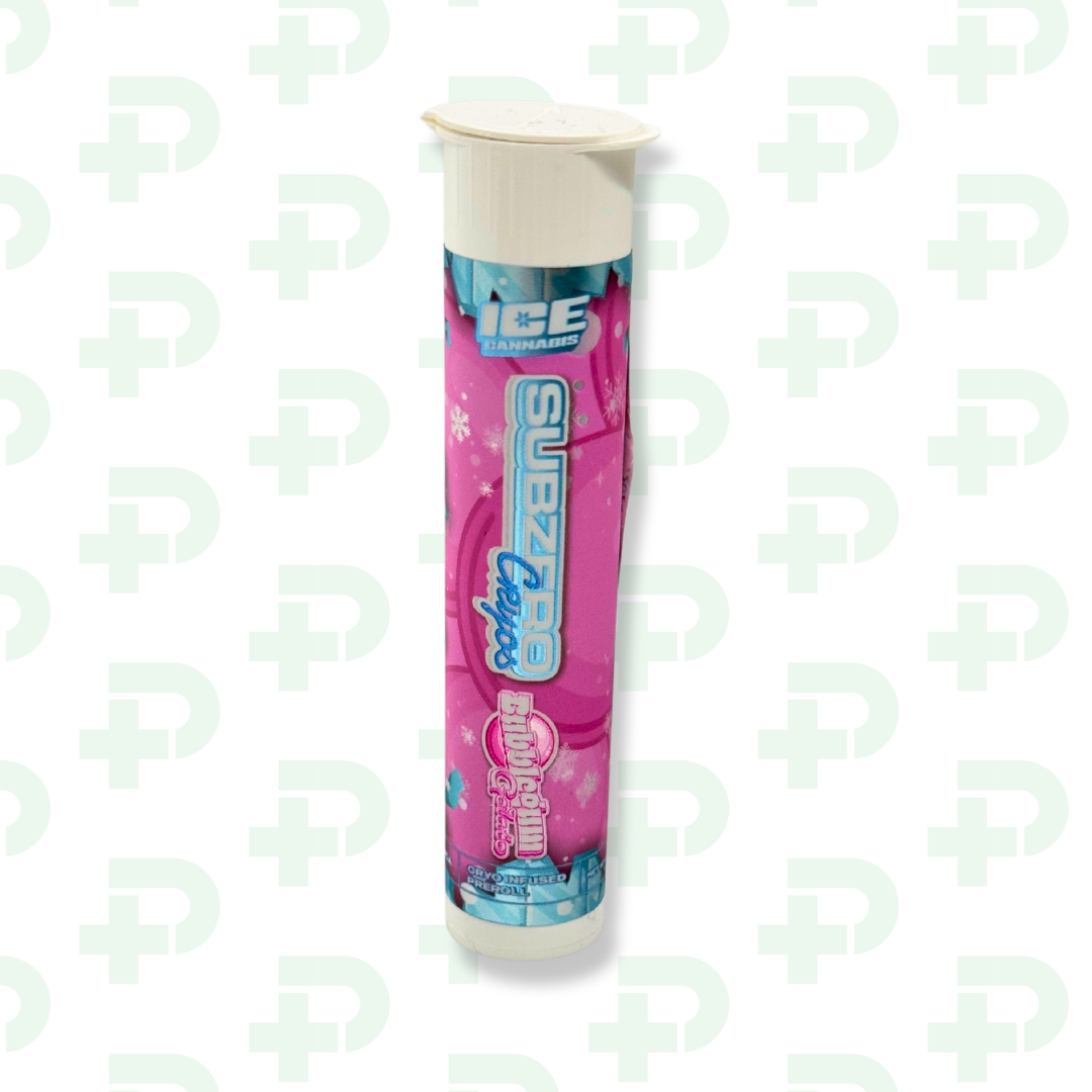 Photograph of product: Sub Zero - Cryo Infused Preroll - Bubblegum Gelato
