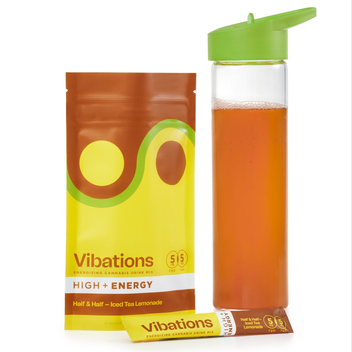 Photograph of product: Vibations Half & Half Iced Tea Lemonade Powder 5mg 10pk