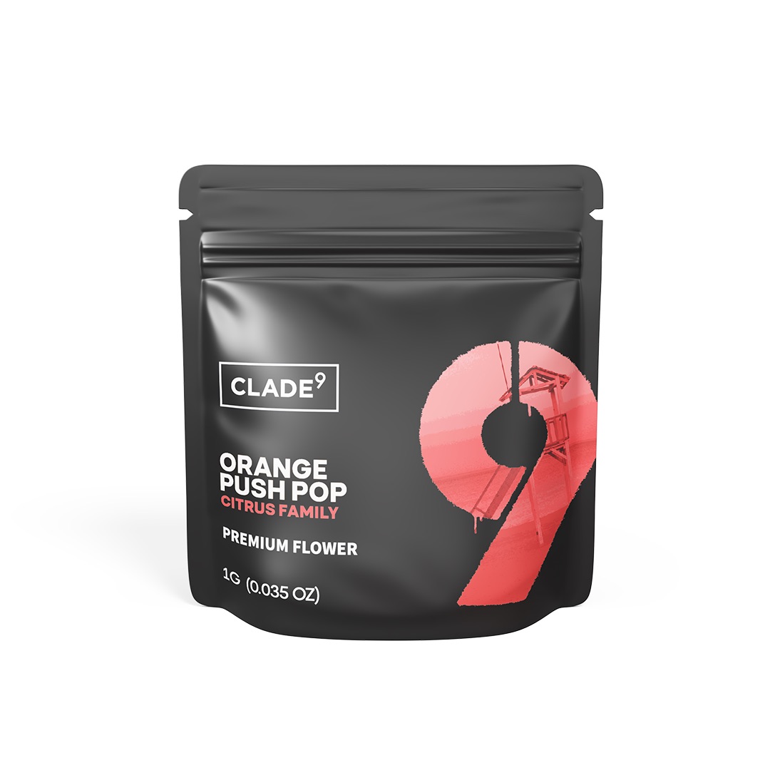 Photograph of product: Clade9 | Flower | Orange Push Pop | 1g