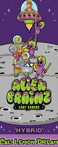 Photograph of product: Alien Brainz | Cali Lemon Dream 510 Cartridge (Hybrid)