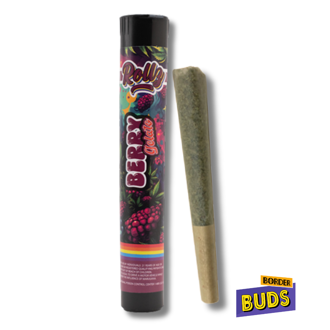 Photograph of product: Berry Gelato | Rollz Boomsticks | 1g | TH-ouiA Infused Pre-Roll