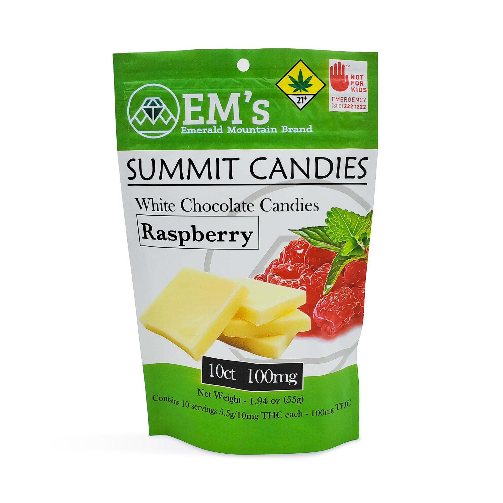 Photograph of product: White Chocolate Raspberry Candies 10-pack