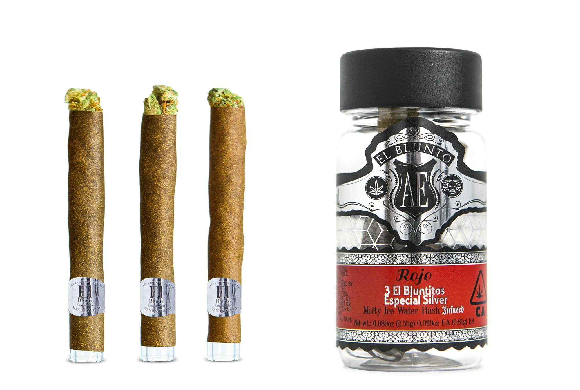 Photograph of product: El Blunto by Albert Einstone's | El Bluntito Especial Silver - Rojo - au chocolat Infused Blunt (3 Pack) | 2.25g