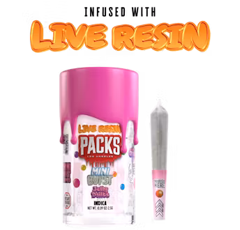 Photograph of product: 5pk Jelly Dulce Mini Burst Infused Pre-Rolls | 0.5g