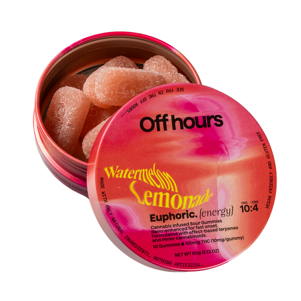 Photograph of product: Off Hours | Euphoric Watermelon Lemonade | 10pk 100mg Gummies