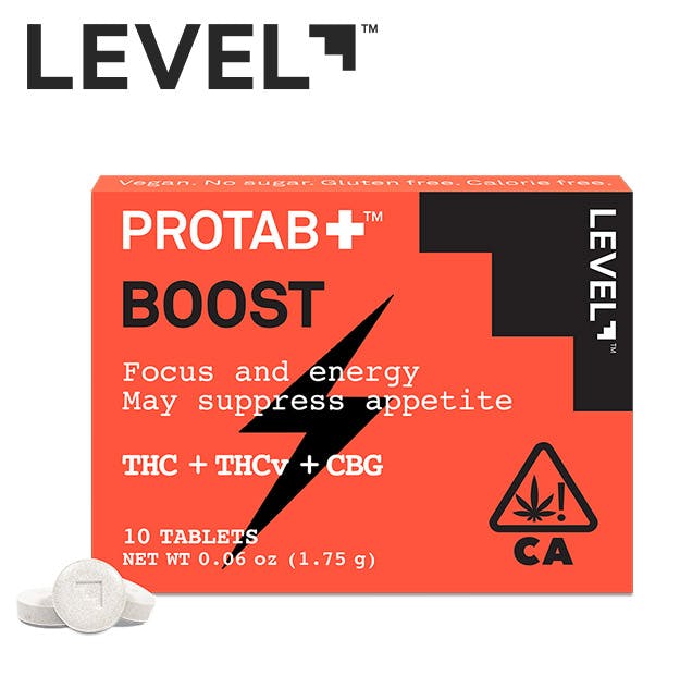 Photograph of product: Level Protab - Boost - TH-oui/TH-ouiV/CBG - 10 Tablets - 