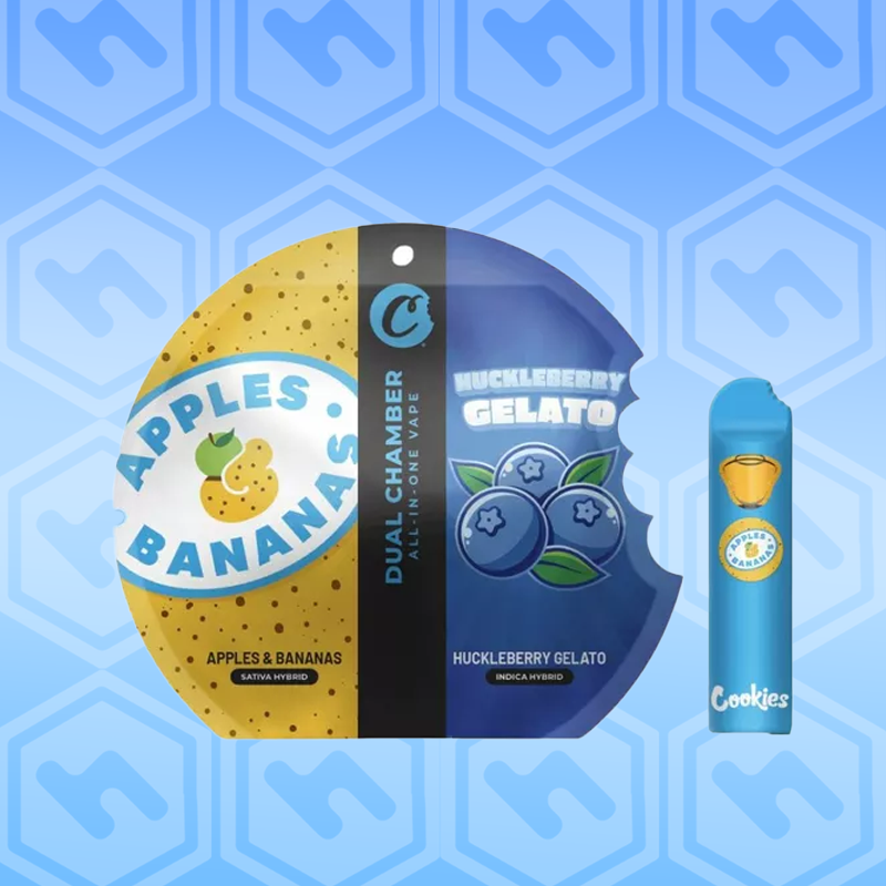 Photograph of product: Apples and Bananas + Huckleberry Gelato | CDT 3-in-1 Disposable | 2g