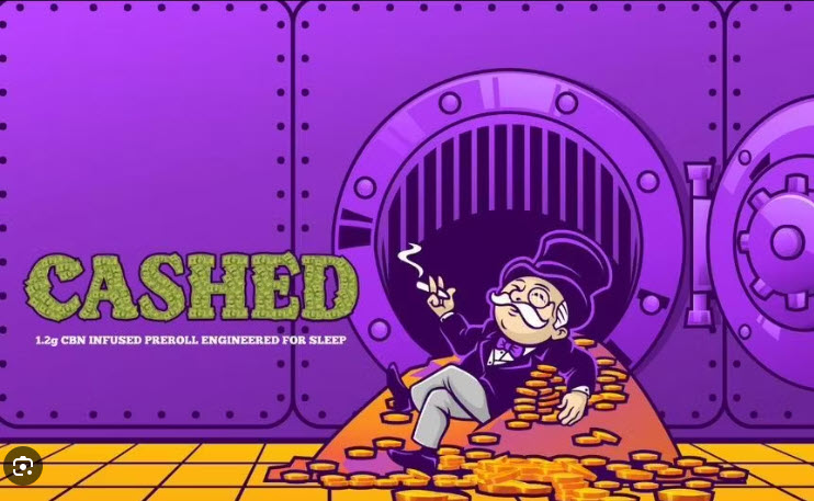 Photograph of product: Cashed | Grandaddy Purple CBN Infused Preroll (AU)