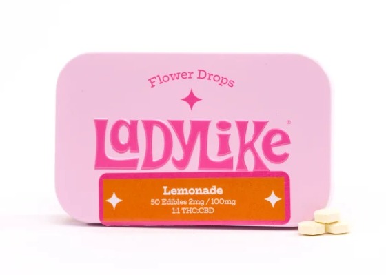 Photograph of product: Ladylike Flower Drops Lemonade (H) 100mg