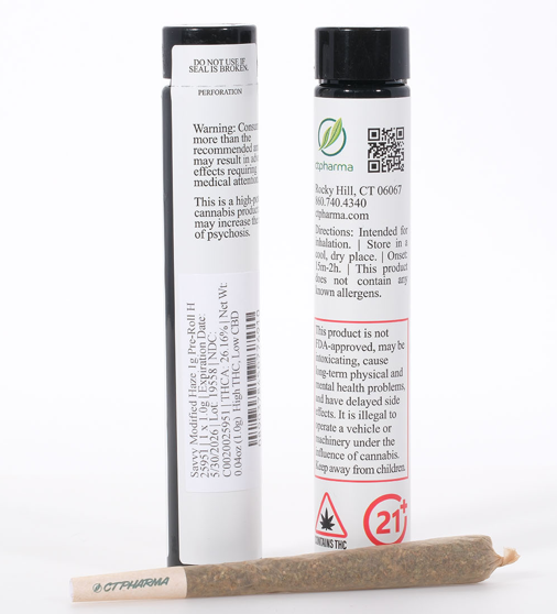 Photograph of product: Modified Haze 1g Pre-Roll (H) 25951
