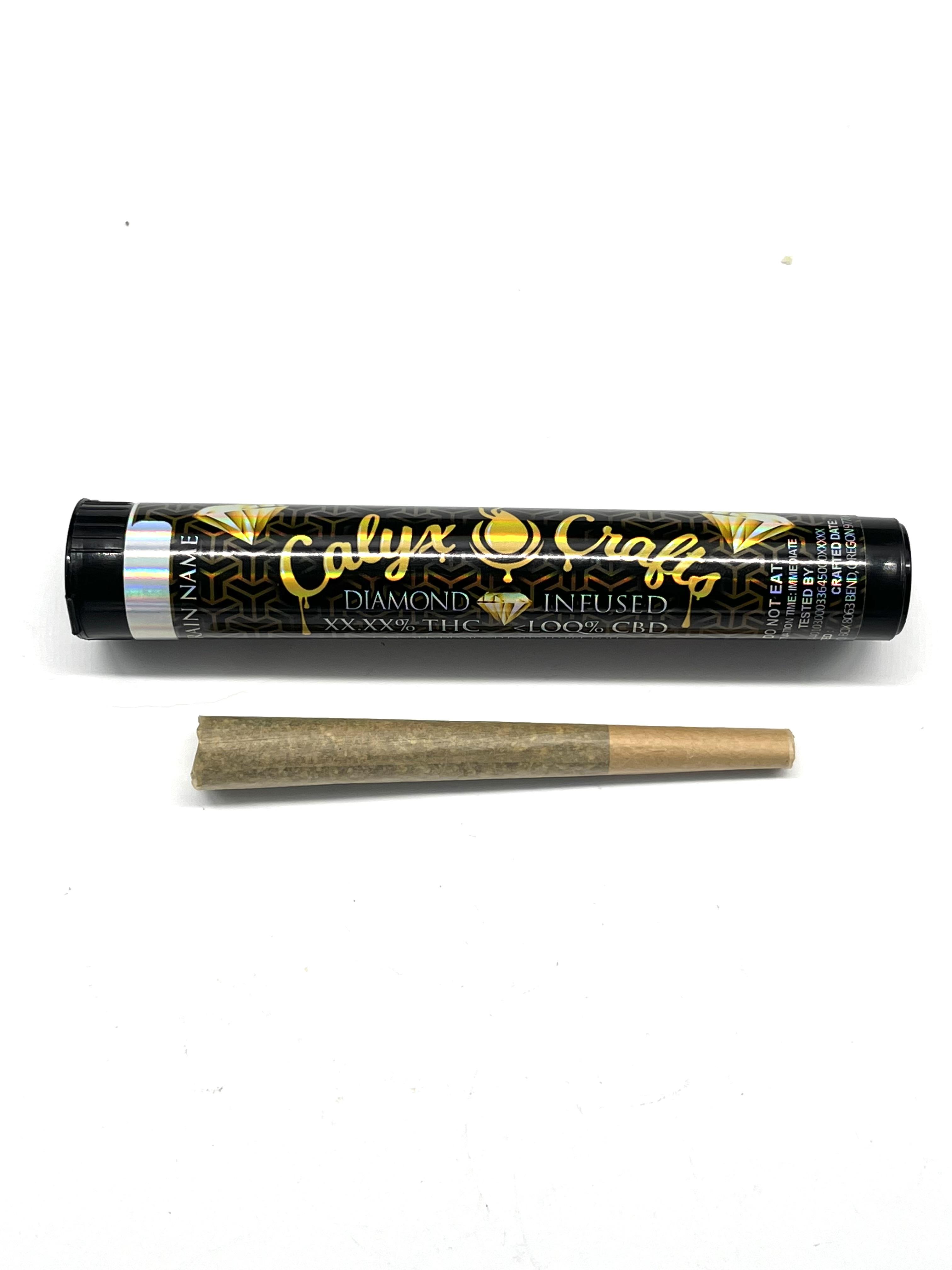 Photograph of product: Calyx Burgerlicious Diamond Infused Preroll