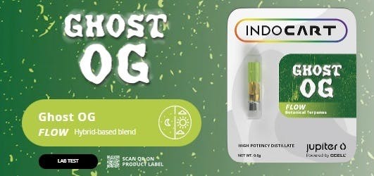 Photograph of product: Cartridge - Indo Cart - Ghost OG - .55g - NWC