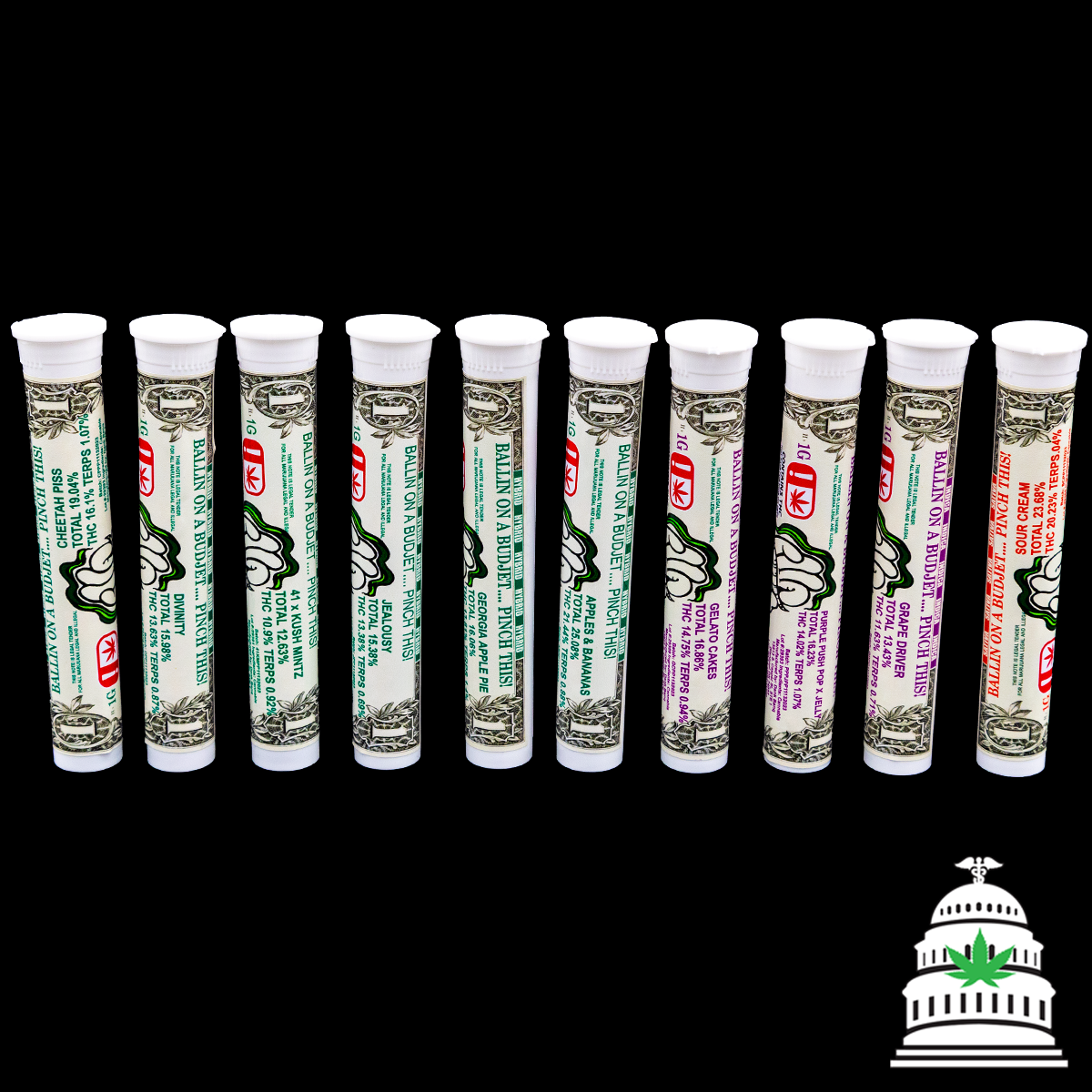 Photograph of product: 41 X Kush Mints - Penny Pincher Preroll