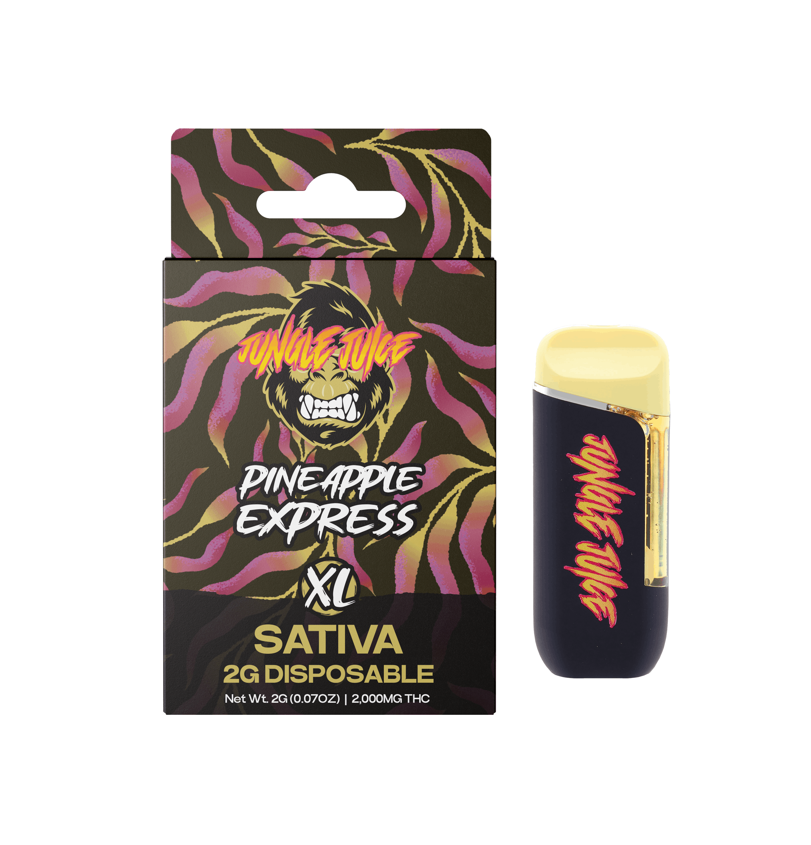 Photograph of product: JUNGLE JUICE | PINEAPPLE EXPRESS | Oui'd | DISPOSABLE | 2G