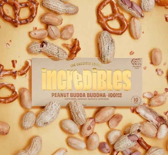 Photograph of product: Incredibles Chocolate Peanut Budda Buddha 100mg