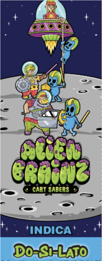 Photograph of product: Alien Brainz | Vape Cart - Do-Si-Lato - 1g