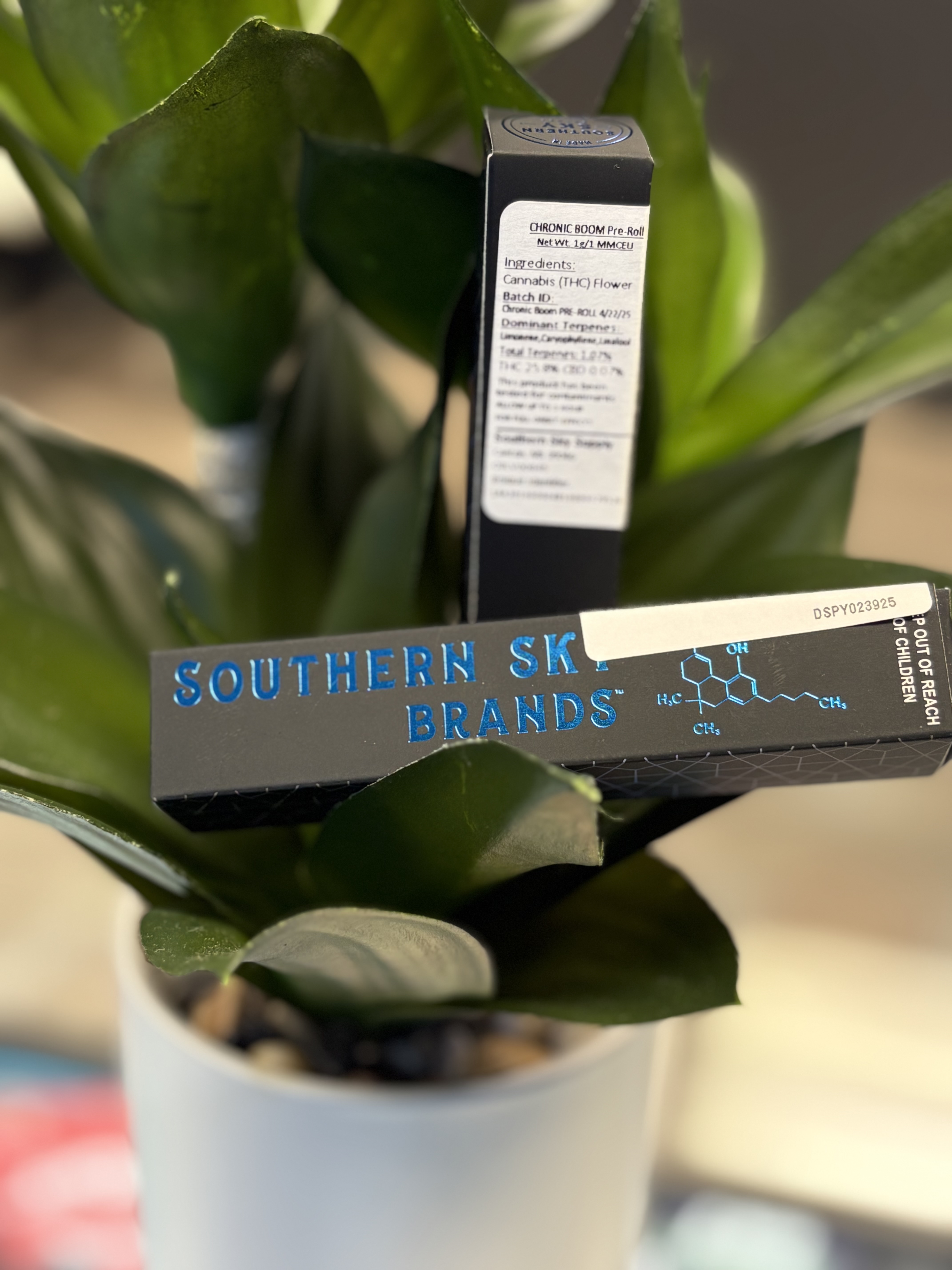 Photograph of product: Southern Sky | 1g | Chronic Boom | Pre-Roll