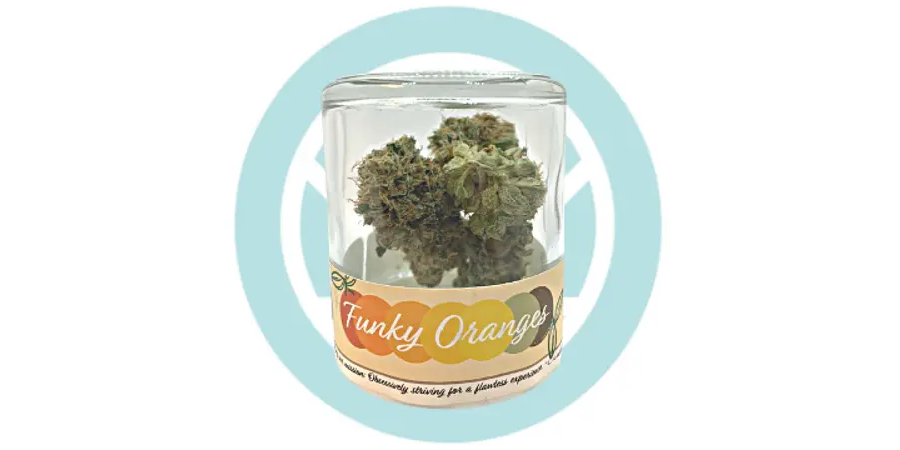 Photograph of product: Fifty Fold Funky Oranges Flower - 3.5g