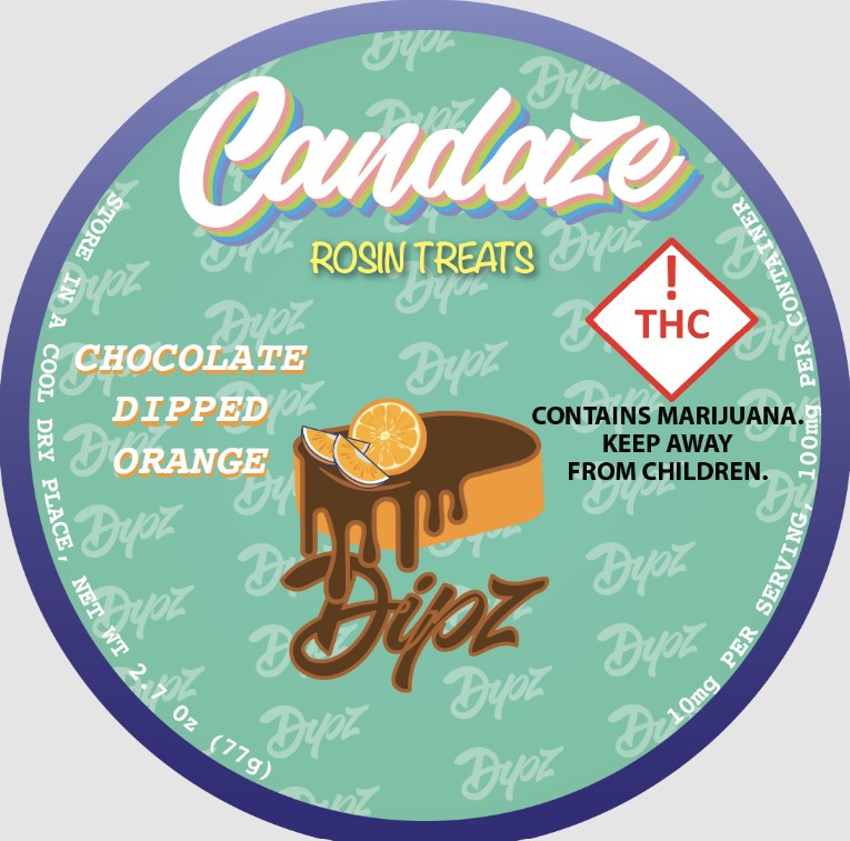 Photograph of product: Chocolate Dipped Pineapple Rosin Gummies