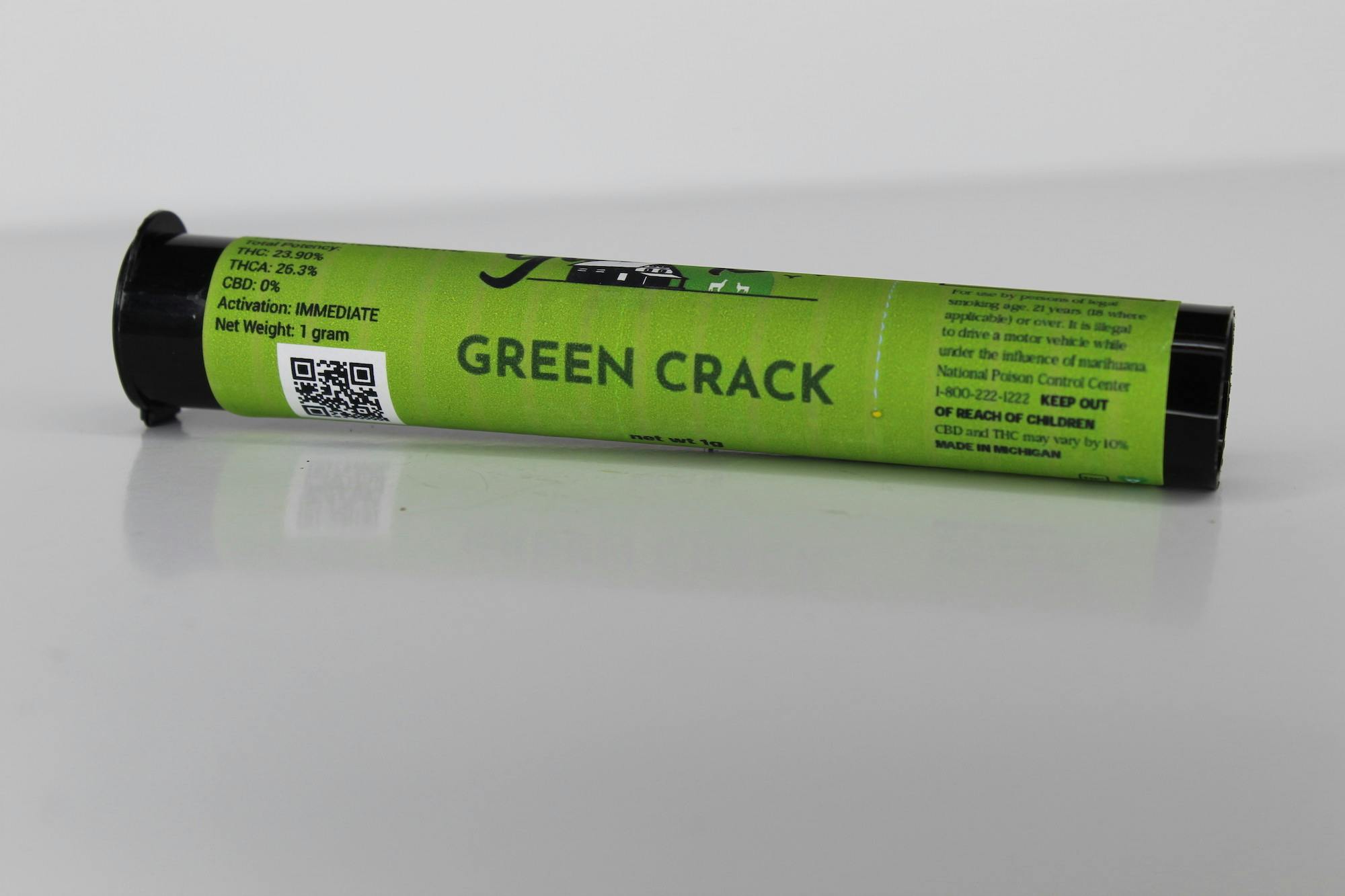 Photograph of product: Yard Bud | Green Crack | 1g Pre Roll