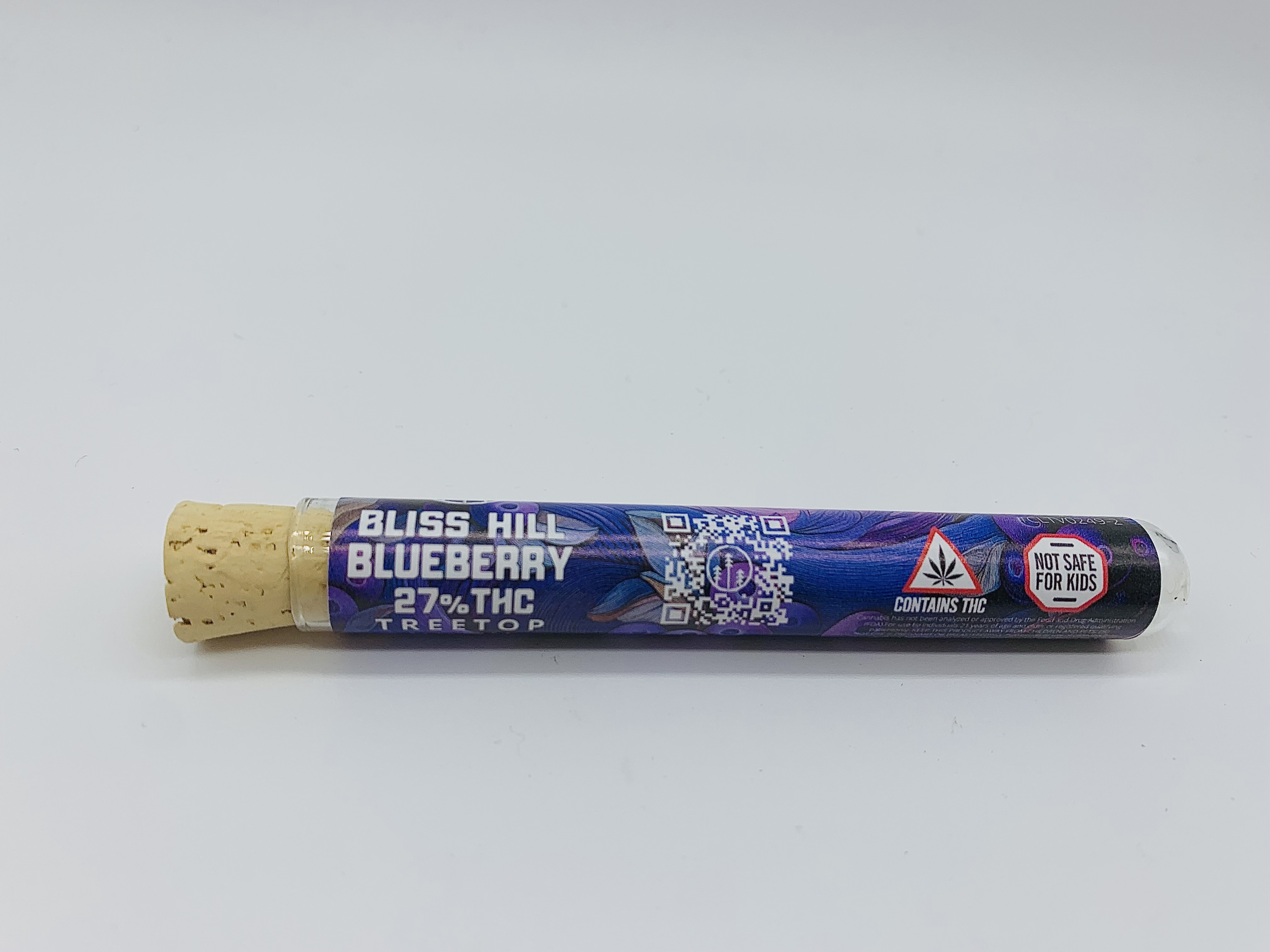 Photograph of product: Treetop Alliance | Bliss Hill Blueberry | Pre-Roll | .75g | 27.80% TH-oui